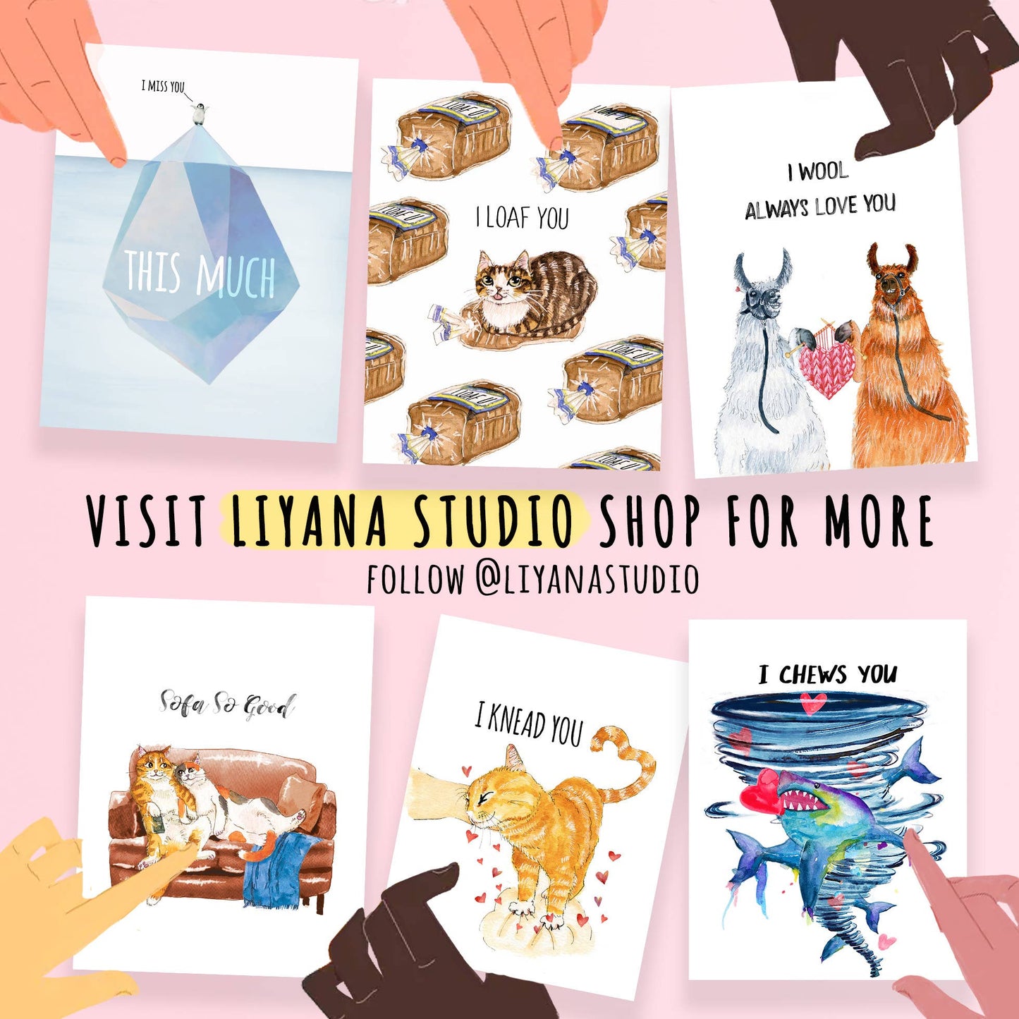 Liyana Studio - Cats Couple Adventure Funny Anniversary Card - Dear John