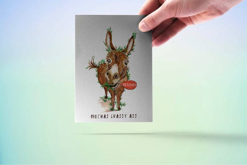 Liyana Studio - Grassy Ass Thanks - Funny Thank You Card - Dear John