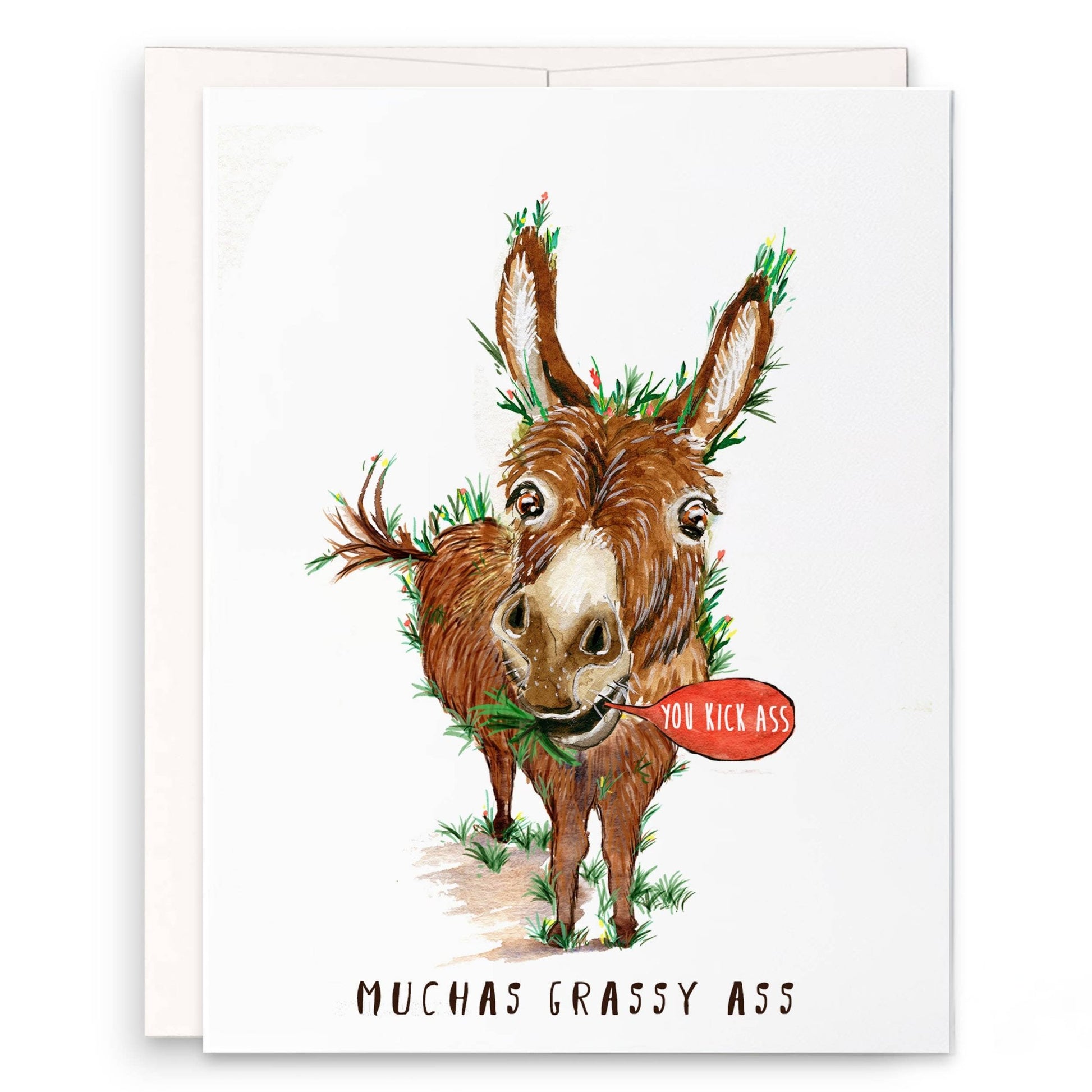 Liyana Studio - Grassy Ass Thanks - Funny Thank You Card - Dear John
