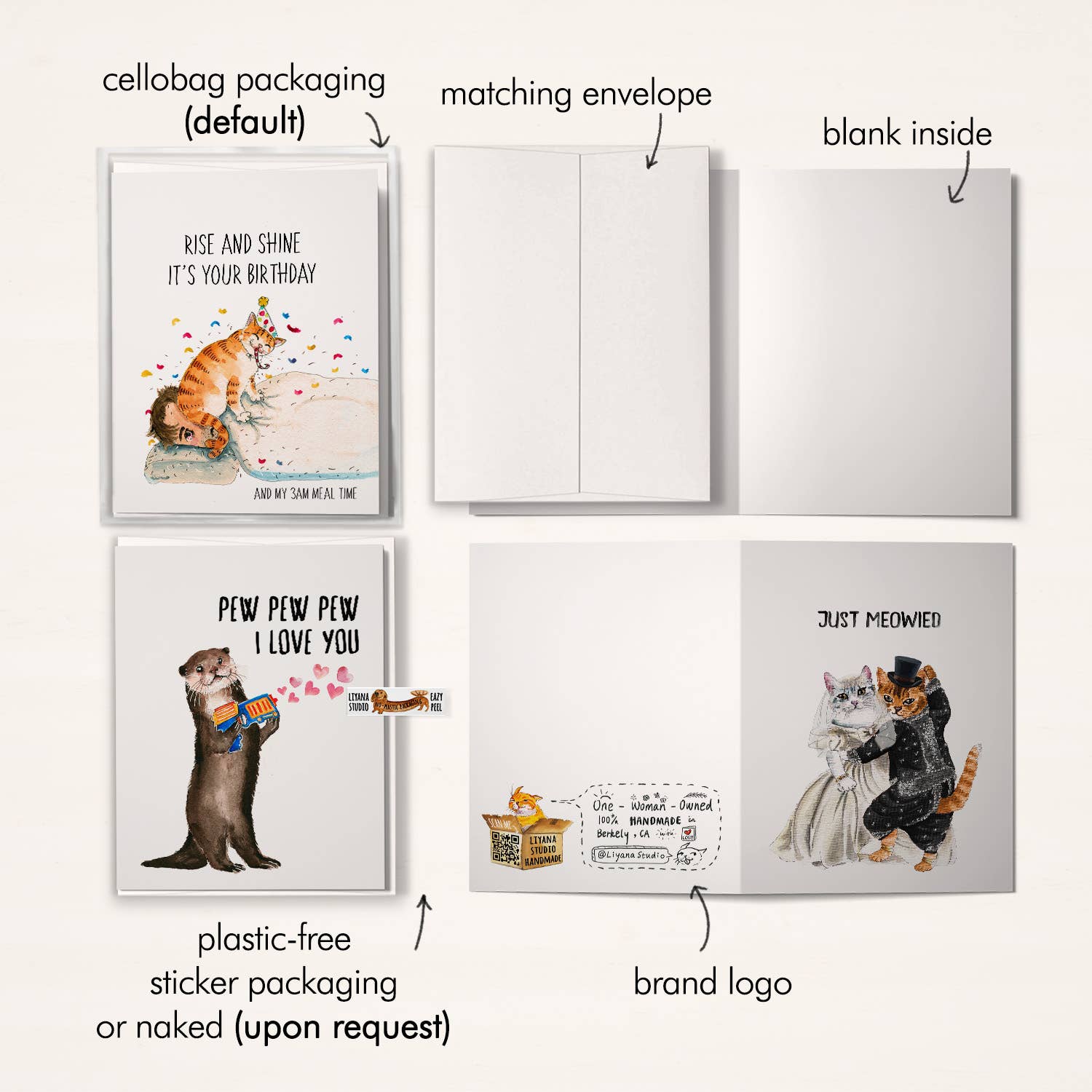 Liyana Studio - Grassy Ass Thanks - Funny Thank You Card - Dear John