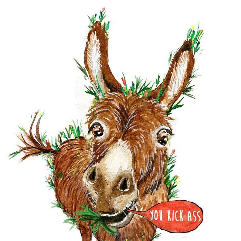 Liyana Studio - Grassy Ass Thanks - Funny Thank You Card - Dear John