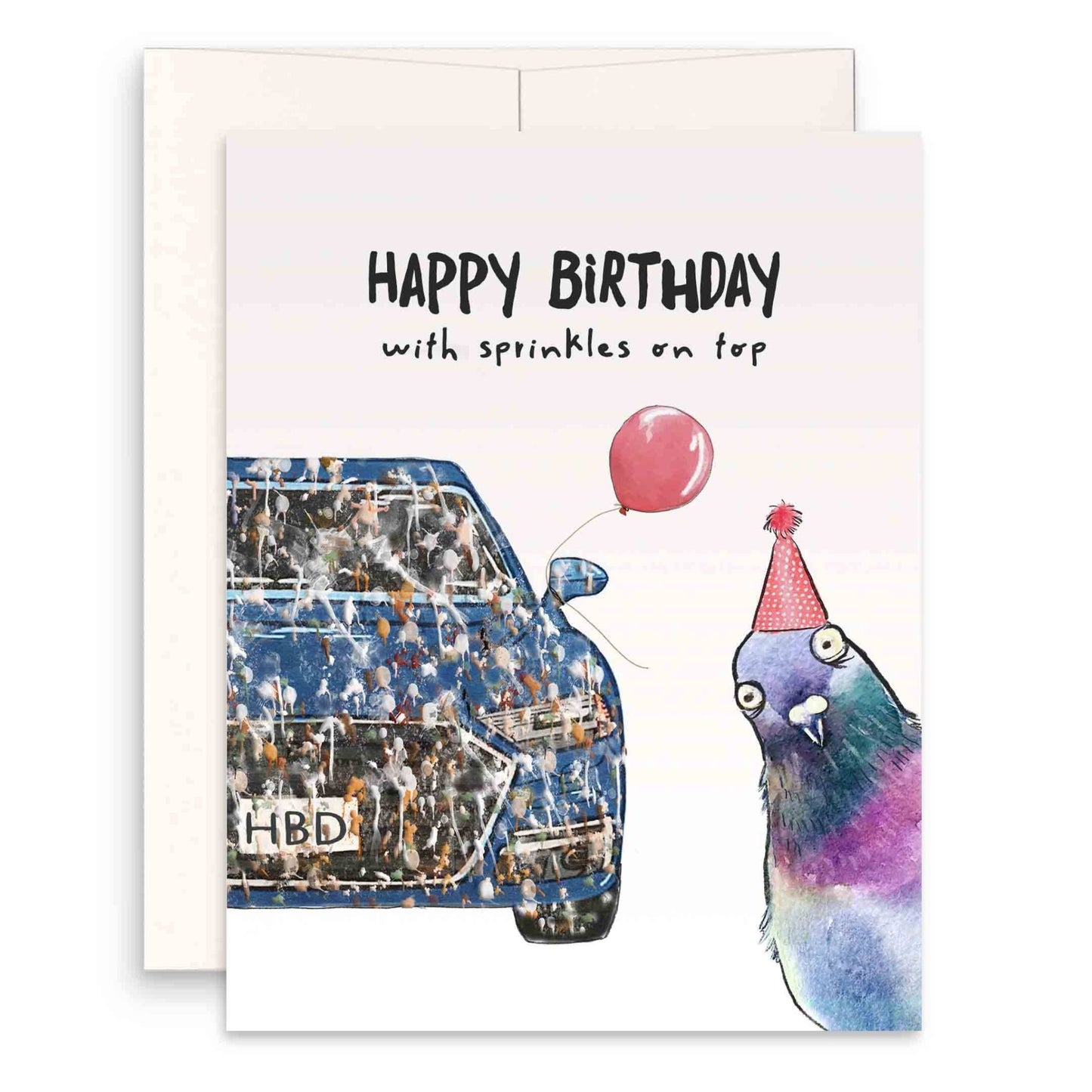 Liyana Studio - Pigeon Birthday Sprinkle - Funny Birthday Card - Dear John