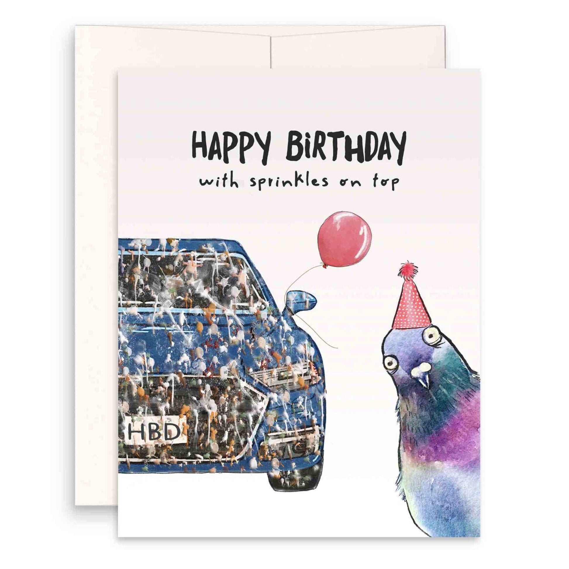 Liyana Studio - Pigeon Birthday Sprinkle - Funny Birthday Card - Dear John