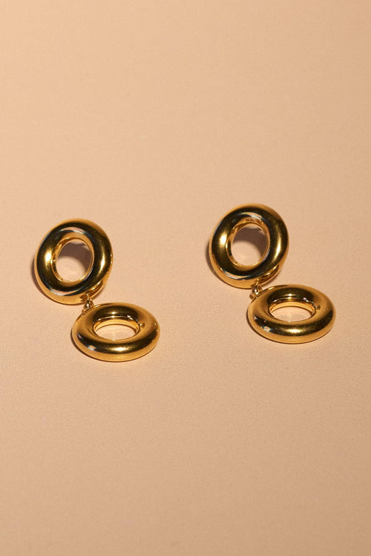 Looped In Earrings - 18K Gold Plated - Dear John
