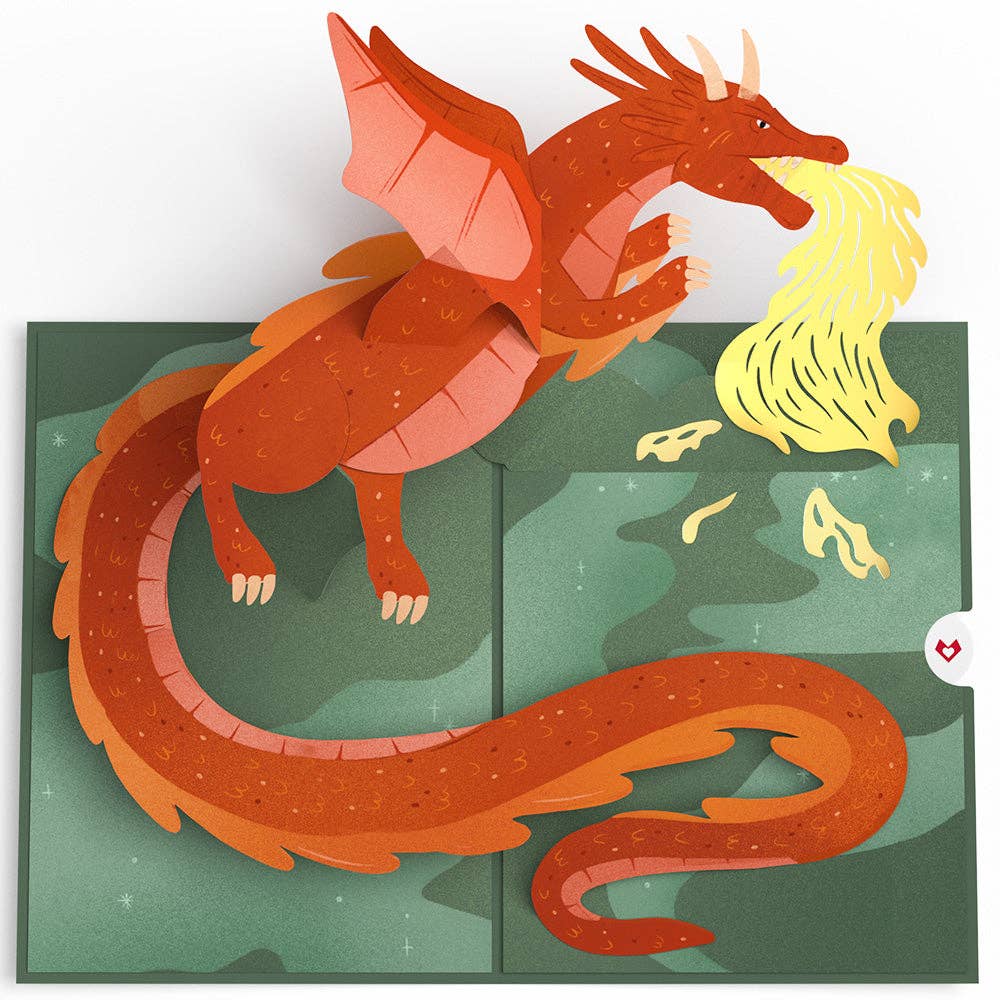 Lovepop Cards - Fired Up for Your Birthday Dragon 5*7" Pop-Up Card - Dear John