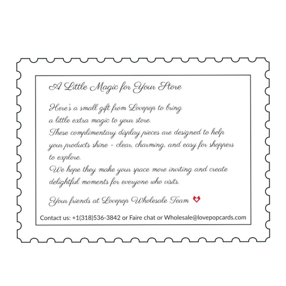 Lovepop Cards - Message Stamp - Free Display - Dear John