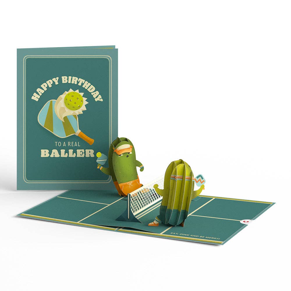 Lovepop Cards - Pickleball Birthday Baller Pop-up Card 5x7", Game Day - Dear John