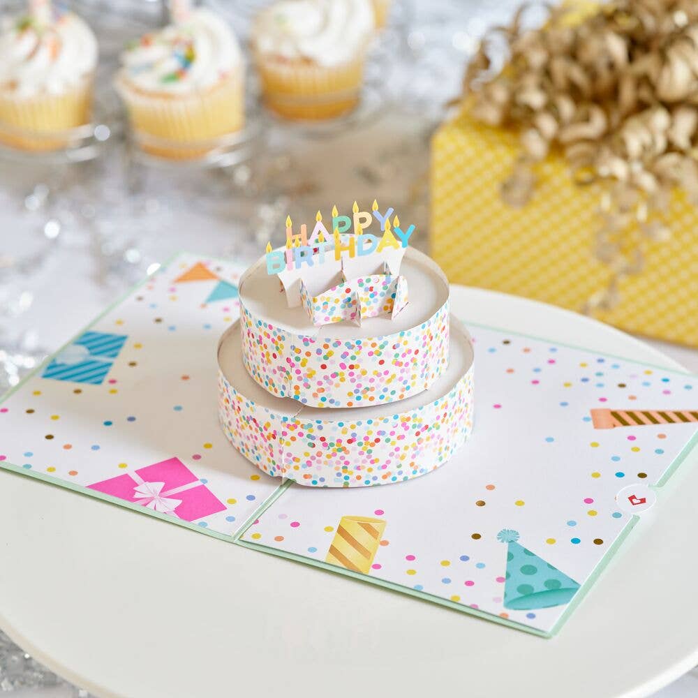 Lovepop Cards - Sprinkles Birthday Cake Pop-up Card, 5x7" Birthday Cards - Dear John