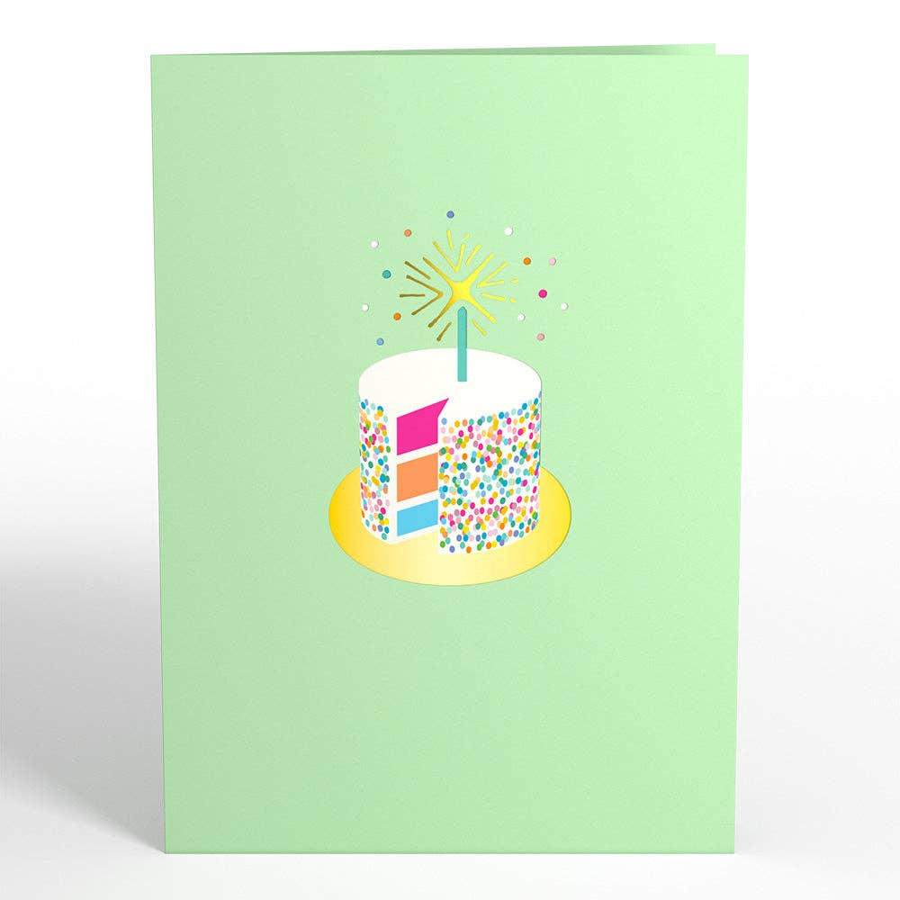 Lovepop Cards - Sprinkles Birthday Cake Pop-up Card, 5x7" Birthday Cards - Dear John