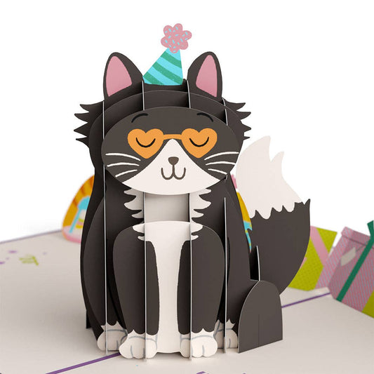 Lovepop Cards - Your Gift Is in the Litterbox Birthday Cat Pop-Up Card 5x7" - Dear John