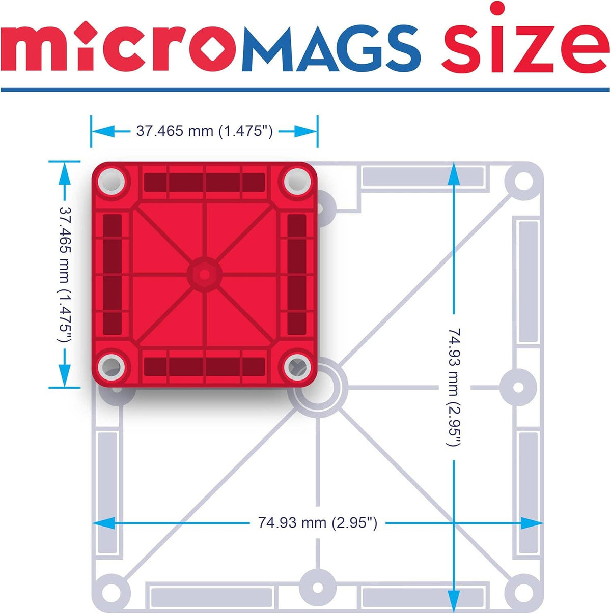 Magna-Tiles - Magna-Tiles MicroMAGS 26-Piece Travel Set - Dear John