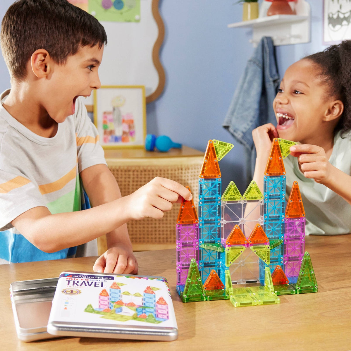 Magna-Tiles - Magna-Tiles Travel Set Deluxe 55-Piece Set - Dear John