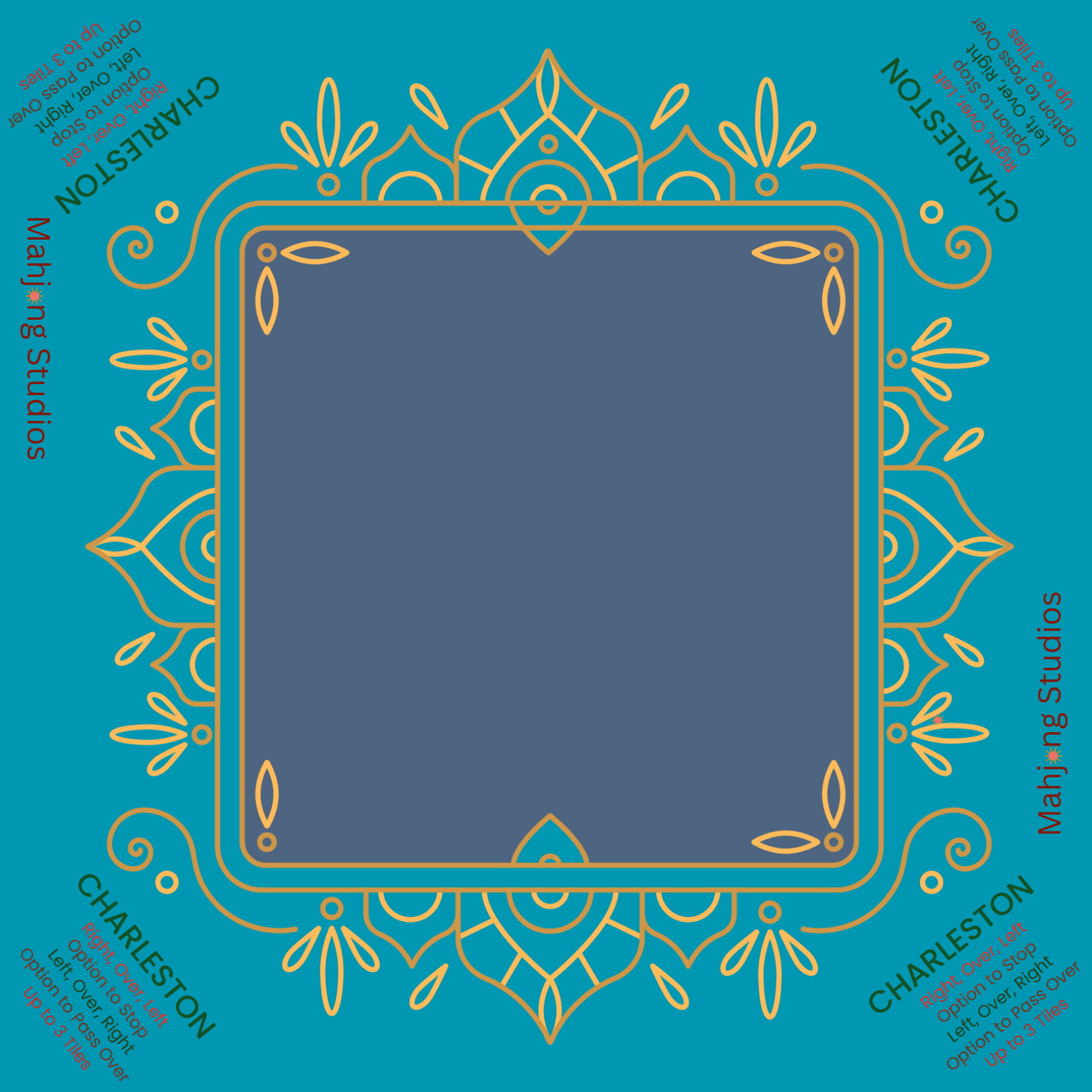 Mahjong Studios - Blue Mahjong Tiles Bundle – American Mahjong 166 Tiles, Studio Tiles Clear Racks Midnight Luxe - Dear John