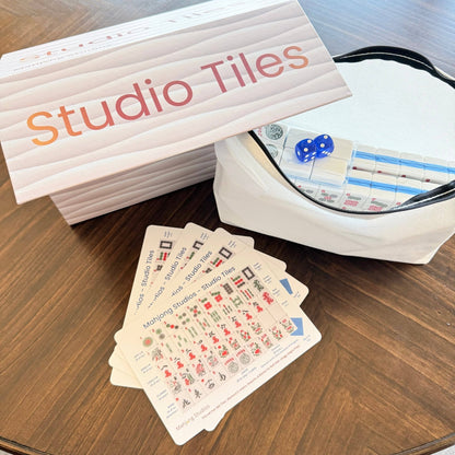 Mahjong Studios - Blue Mahjong Tiles Bundle – American Mahjong 166 Tiles, Studio Tiles Clear Racks Midnight Luxe - Dear John