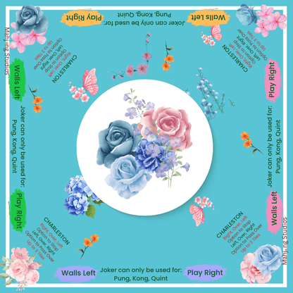 Mahjong Studios - Blue Mahjong Tiles Bundle – American Mahjong 166 Tiles, Studio Tiles Clear Racks Midnight Luxe - Dear John