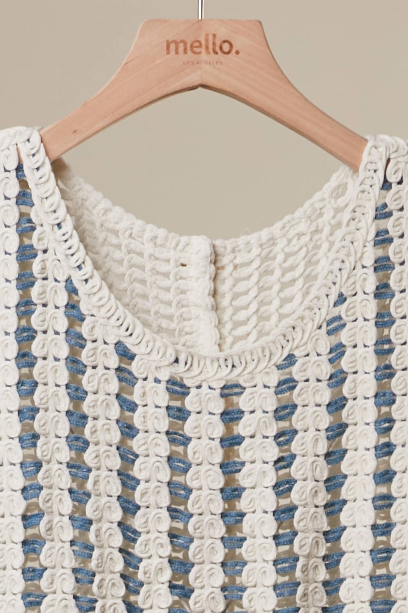 Mello. - Boho Crochet Stripe Two Piece Set - Dear John