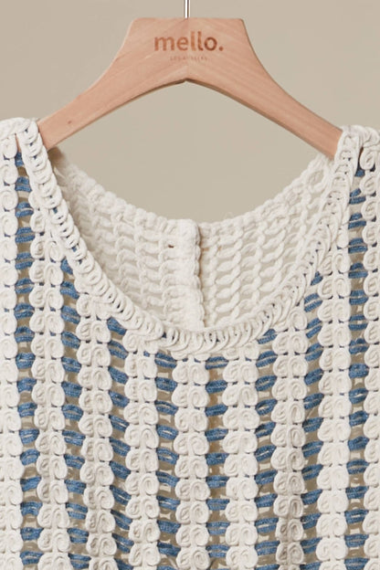 Mello. - Boho Crochet Stripe Two Piece Set - Dear John