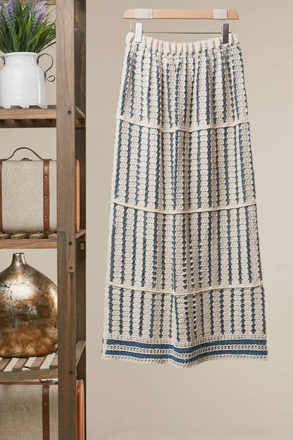 Mello. - Boho Crochet Stripe Two Piece Set - Dear John