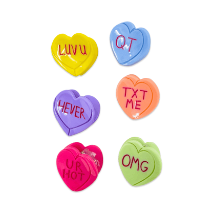 Micro Candy Hearts Hair Claw Clip Set - Dear John
