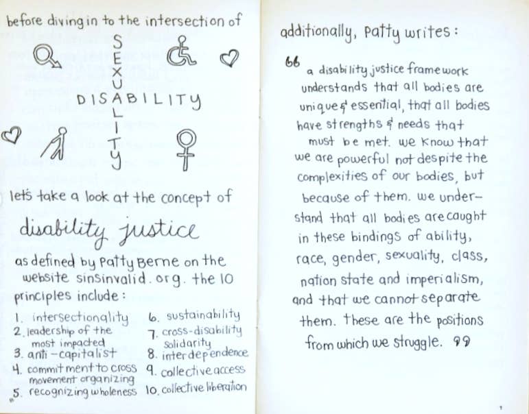 Microcosm Publishing & Distribution - Disability & Sexuality: Introductory Guide for Sex Ed (Zine) - Dear John