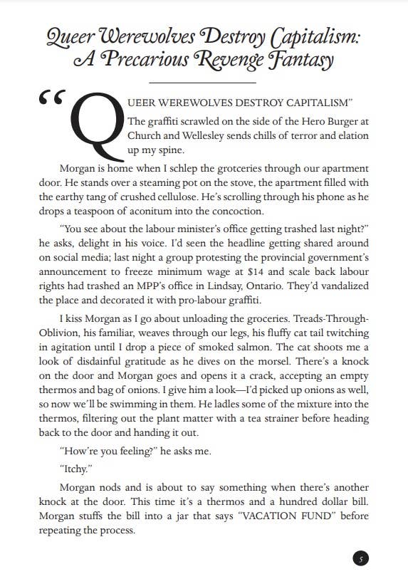 Microcosm Publishing & Distribution - Queer Werewolves Destroy Capitalism (Queering Consent Zine) - Dear John