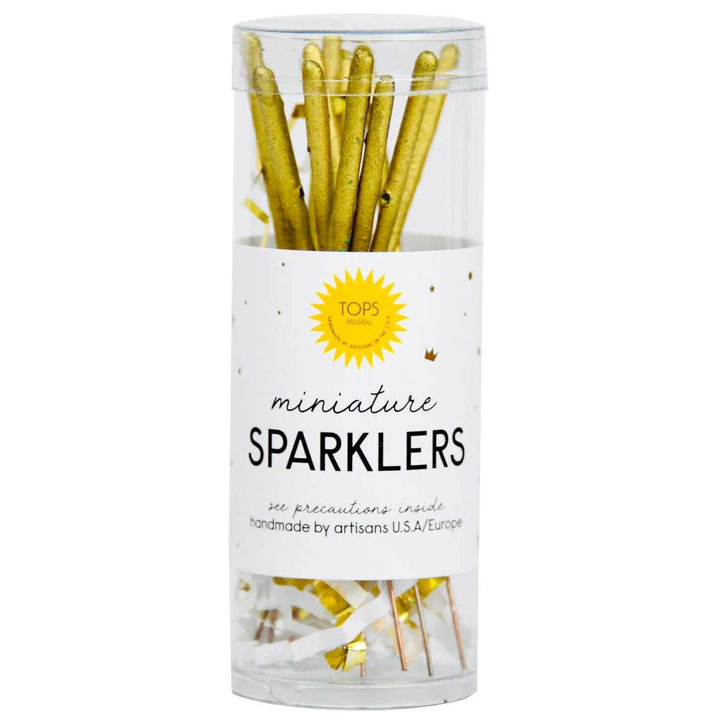 Mini 4" Gold Sparklers - Tube of 12 - Dear John