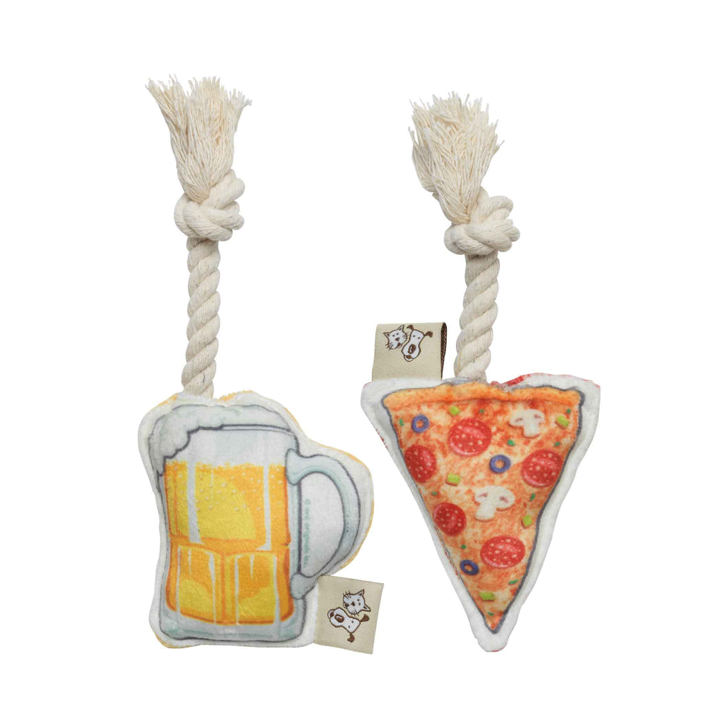 Mini Dog Toy Set | Pizza & Beer - Dear John