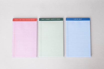 Mini Legal Pad Set, Serious Notes - Dear John