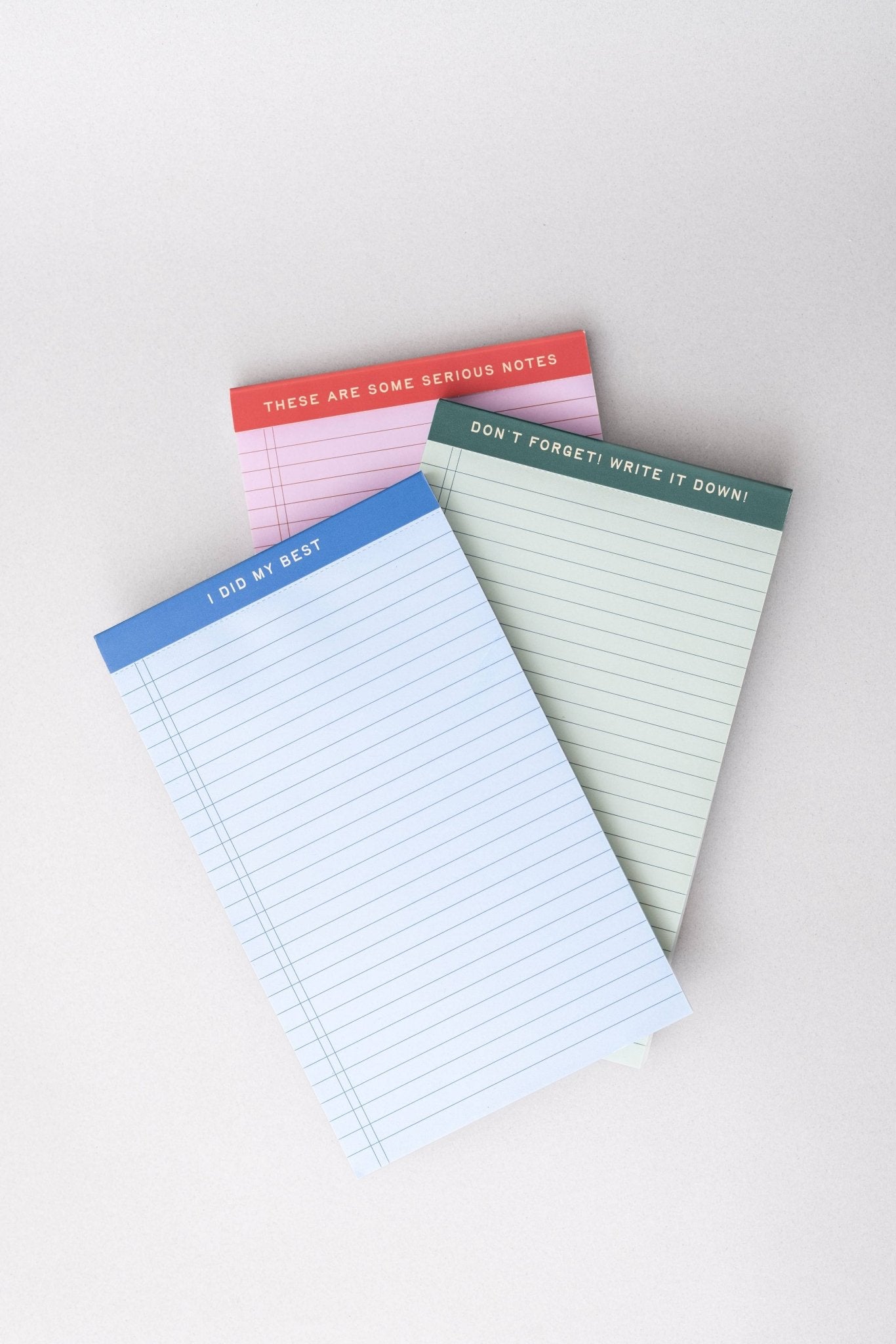 Mini Legal Pad Set, Serious Notes - Dear John