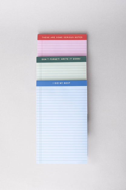 Mini Legal Pad Set, Serious Notes - Dear John