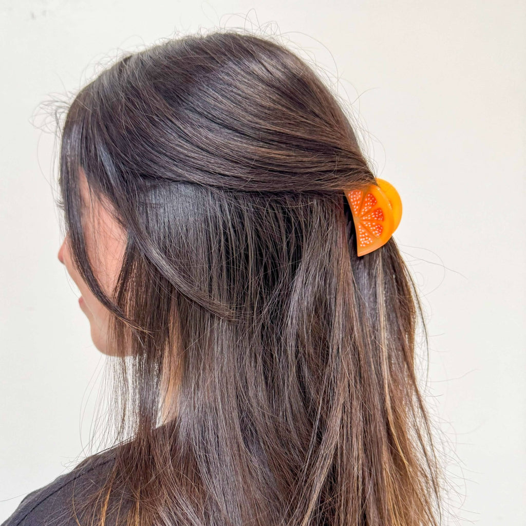 Mini Orange Slice Hair Claw Clip - Dear John