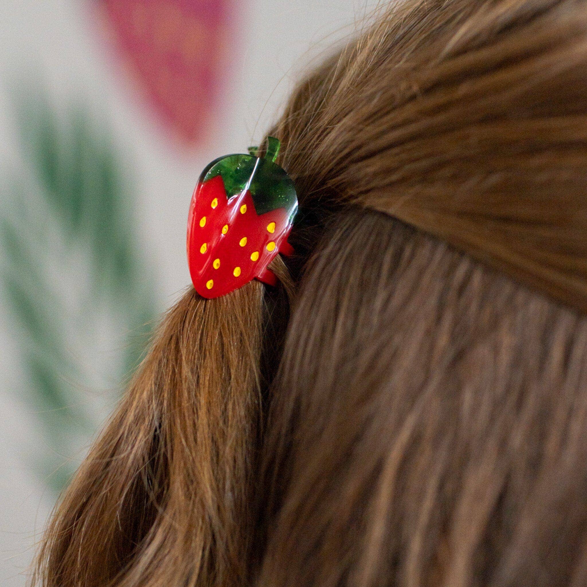 Mini Red Strawberry Hair Claw Clip - Dear John