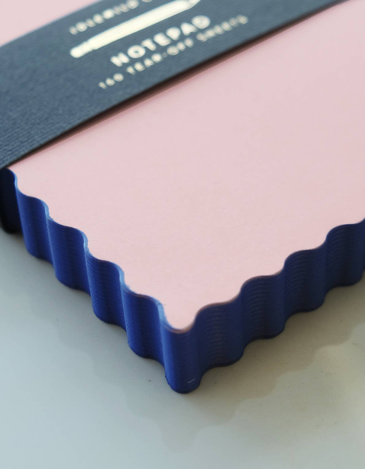 Mini Wave Shaped Notepad | Peach + Indigo Edge - Dear John