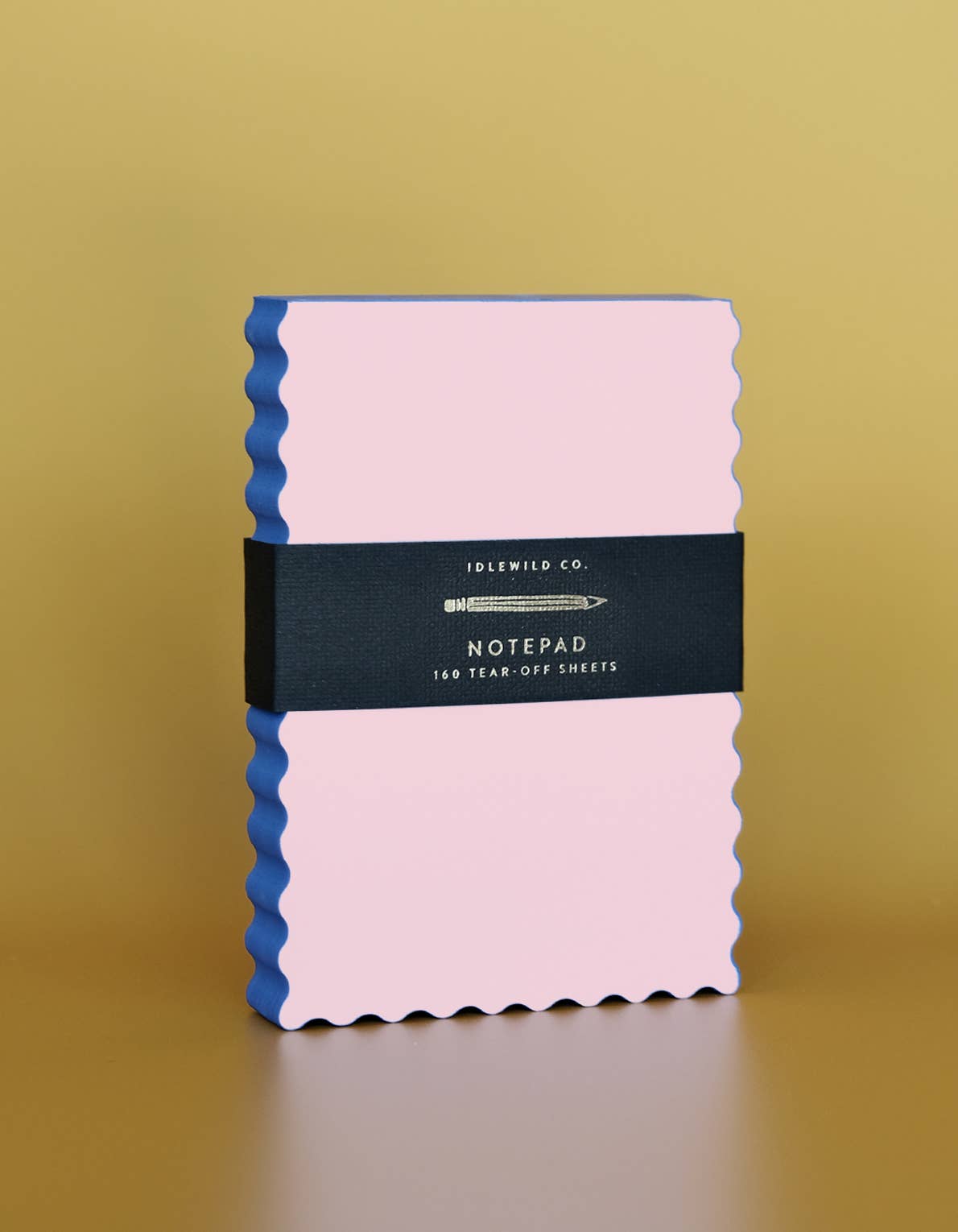 Mini Wave Shaped Notepad | Peach + Indigo Edge - Dear John