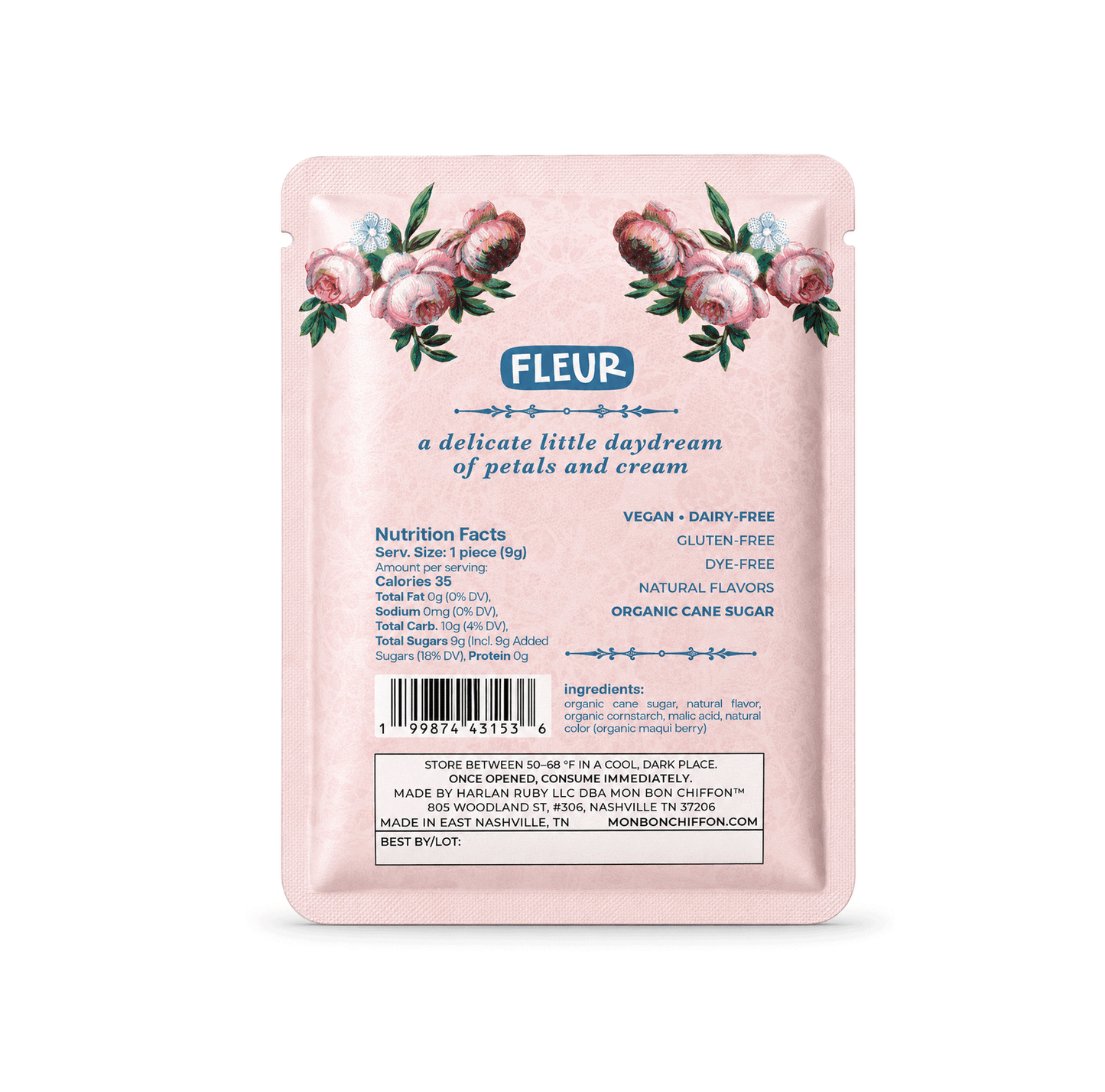 Mon Bon Chiffon - Fleur - Rose Macaron Cotton Candy Puff - Dear John