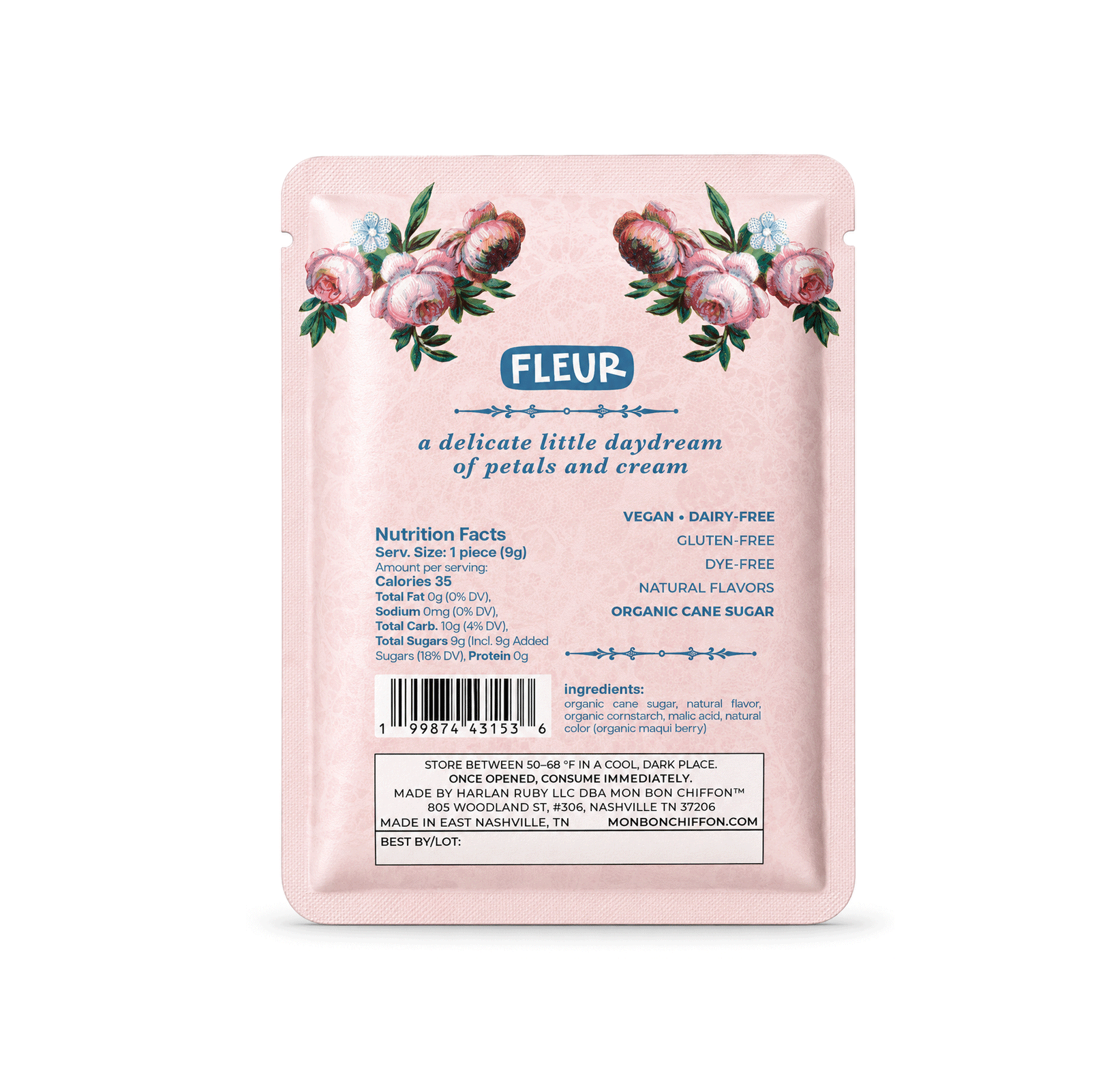 Mon Bon Chiffon - Fleur - Rose Macaron Cotton Candy Puff - Dear John