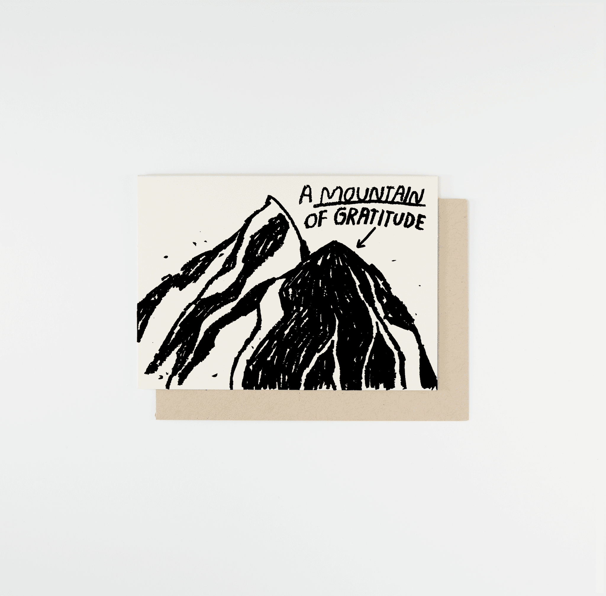 Mountain of Gratitude Card — Letterpress Thank You Card - Dear John