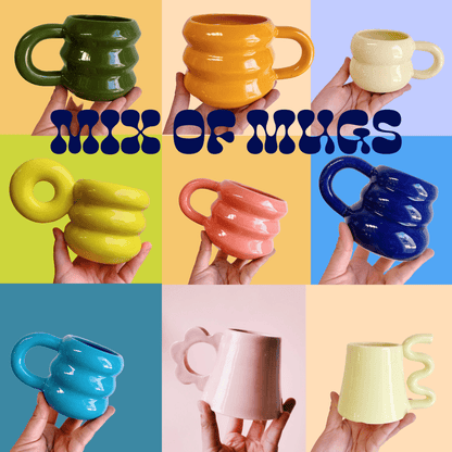 MUD WITCH MUGS ASSORTED SHAPES AND COLORS - Dear John