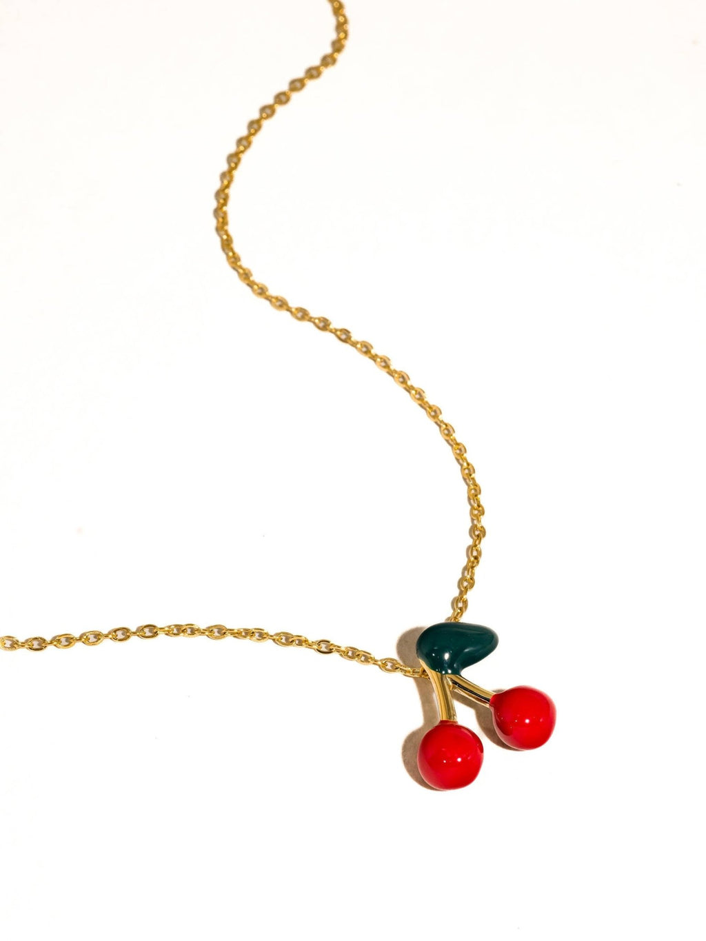 Mûre 18K Gold Non - Tarnish Vintage Cherry Necklace - Dear John