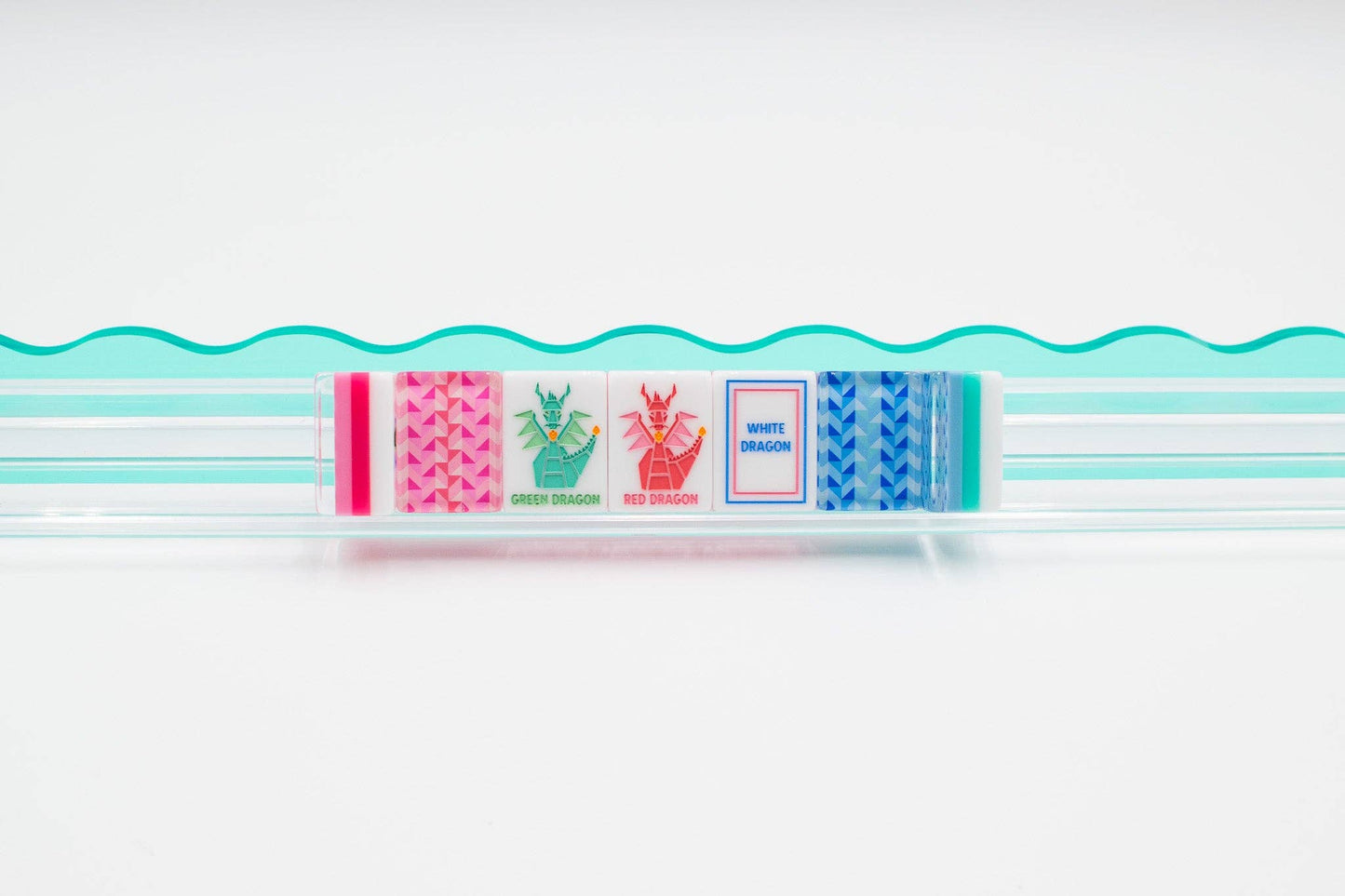 My Fair Mahjong - Crystal Prism Blue | Mahjong with Bold Angles and Vibrant Vibes | 1.25" x 0.9" x 0.7" - Dear John
