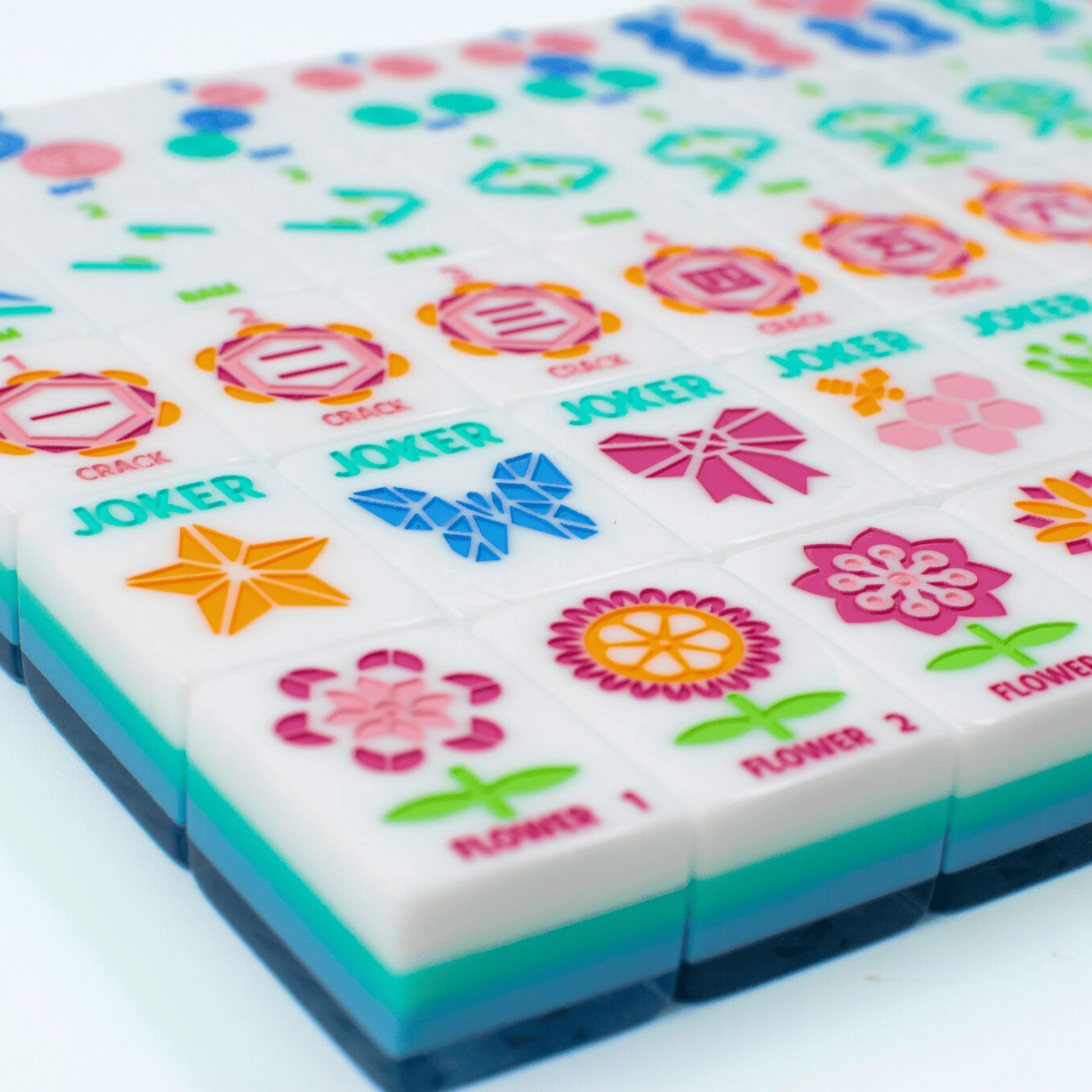 My Fair Mahjong - Crystal Prism Blue | Mahjong with Bold Angles and Vibrant Vibes | 1.25" x 0.9" x 0.7" - Dear John