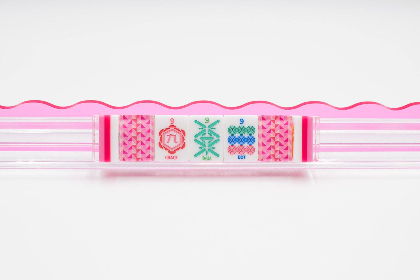 My Fair Mahjong - Crystal Prism Pink | Mahjong with Bold Angles and Vibrant Vibes | 1.25" x 0.9" x 0.7" - Dear John