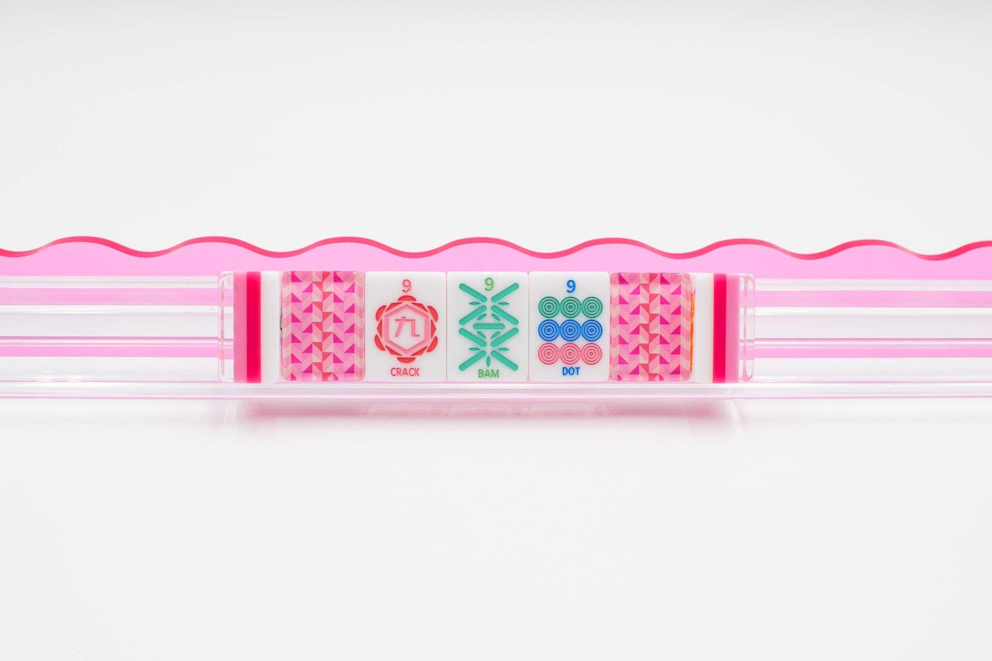 My Fair Mahjong - Crystal Prism Pink | Mahjong with Bold Angles and Vibrant Vibes | 1.25" x 0.9" x 0.7" - Dear John
