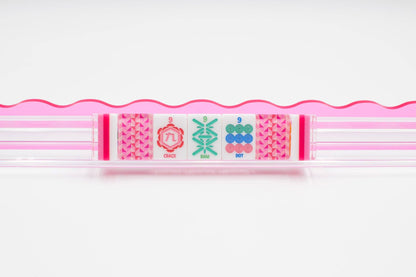 My Fair Mahjong - Crystal Prism Pink | Mahjong with Bold Angles and Vibrant Vibes | 1.25" x 0.9" x 0.7" - Dear John