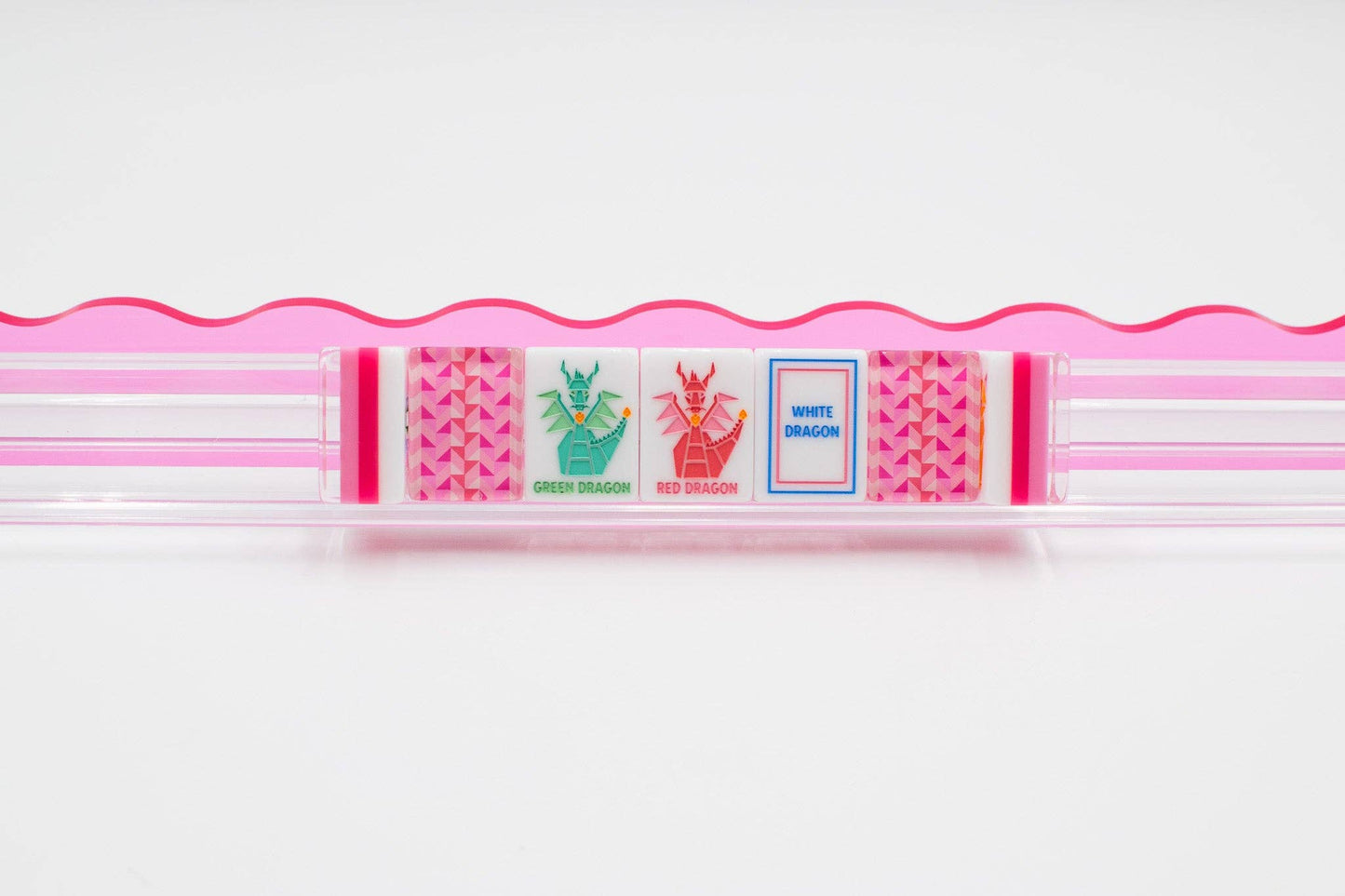 My Fair Mahjong - Crystal Prism Pink | Mahjong with Bold Angles and Vibrant Vibes | 1.25" x 0.9" x 0.7" - Dear John