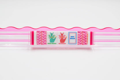 My Fair Mahjong - Crystal Prism Pink | Mahjong with Bold Angles and Vibrant Vibes | 1.25" x 0.9" x 0.7" - Dear John