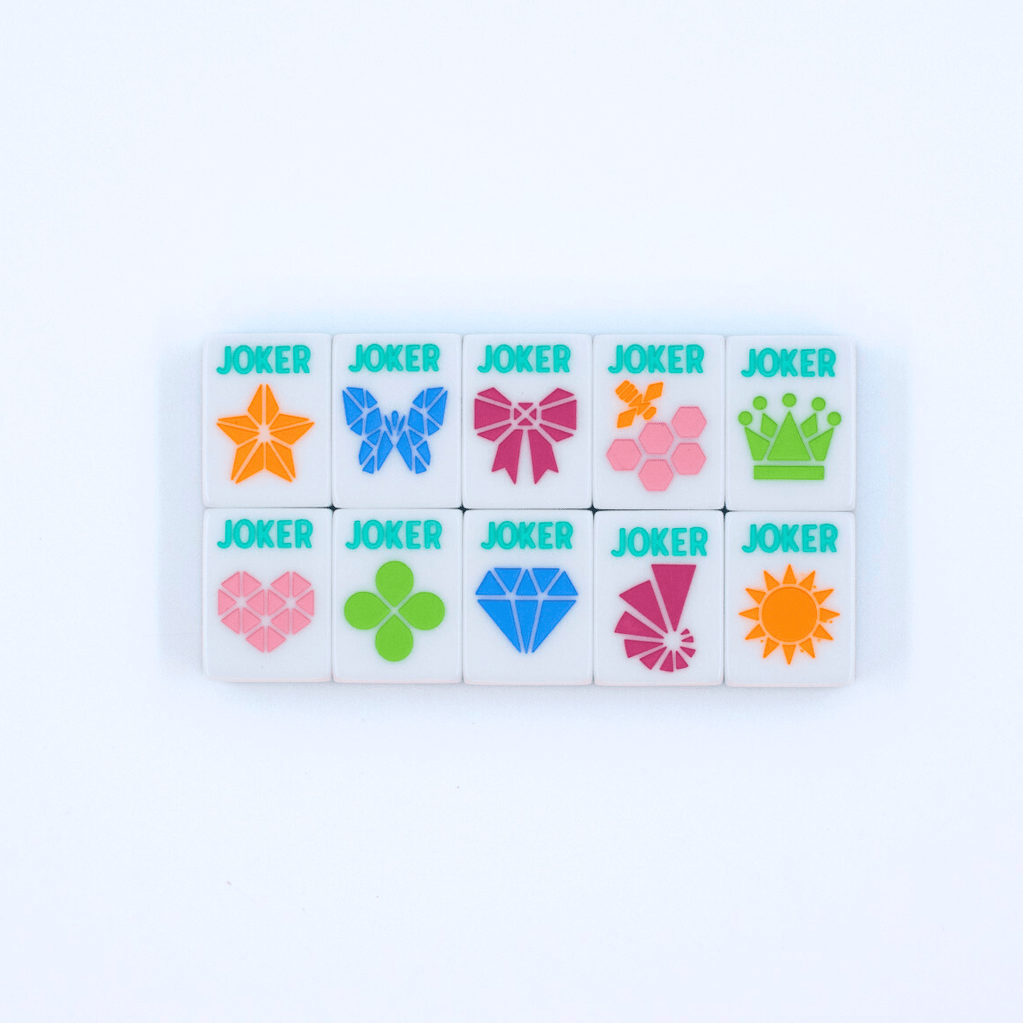 My Fair Mahjong - Crystal Prism Pink | Mahjong with Bold Angles and Vibrant Vibes | 1.25" x 0.9" x 0.7" - Dear John