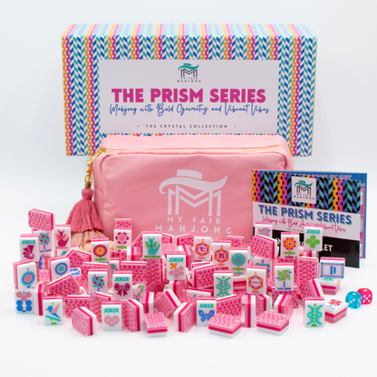 My Fair Mahjong - Crystal Prism Pink | Mahjong with Bold Angles and Vibrant Vibes | 1.25" x 0.9" x 0.7" - Dear John