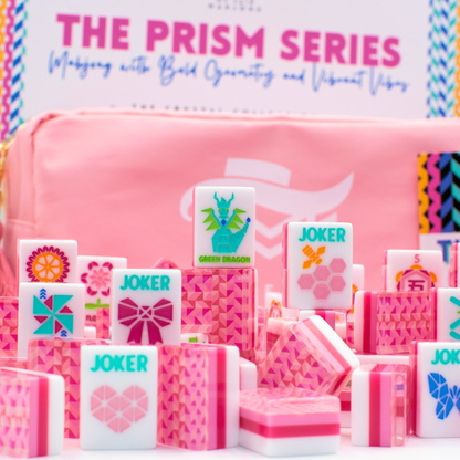 My Fair Mahjong - Crystal Prism Pink | Mahjong with Bold Angles and Vibrant Vibes | 1.25" x 0.9" x 0.7" - Dear John