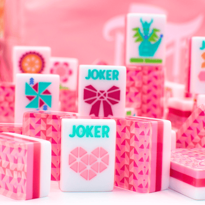 My Fair Mahjong - Crystal Prism Pink | Mahjong with Bold Angles and Vibrant Vibes | 1.25" x 0.9" x 0.7" - Dear John